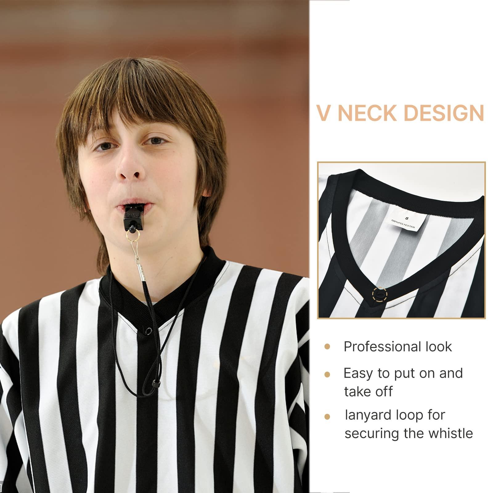 Thapower Thapower Children Referee Shirt Costume Kids Youth Black and White Stripe Boy Girls Toddler Ref Jersey,V Neck