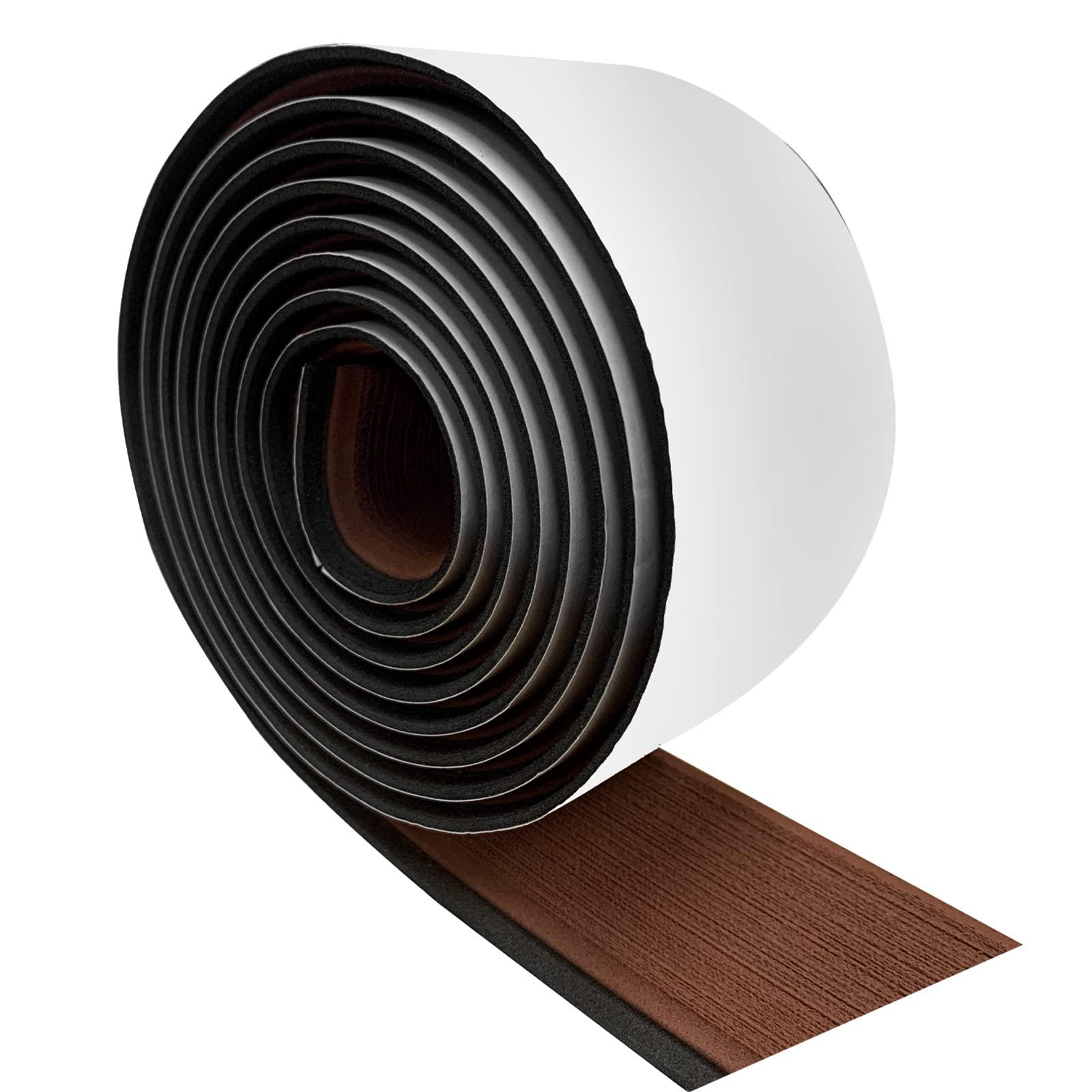 KXKZREN KXKZREN Boat Flooring EVA Foam Decking Sheet Faux Teak Marine Mat Marine Carpet Cooler Tops Non-Slip Self-Adhesive Flooring for Motorboat RV Yacht Kayak Swim Platform 94\" x 47\"/44\"/35\"/23\"/16\"
