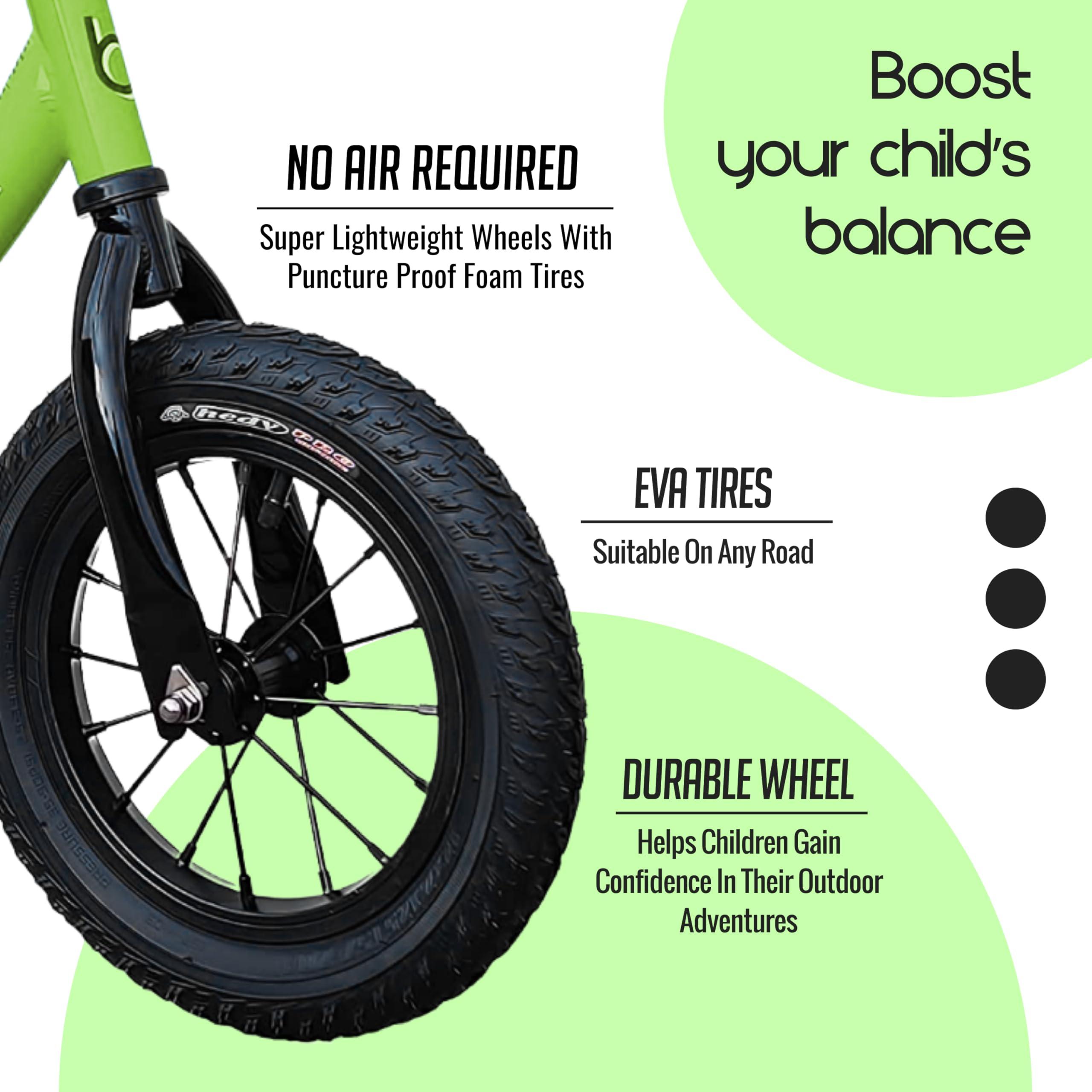 banana bike banana bike Lava Sport LT Balance Bike - Lightweight Toddler Bike with Adjustable Handlebar and Seat - Aluminium Frame and EVA Tires Ideal Training Bike for Kids Ages 2-5 - 33 x 24-Inch, Green
