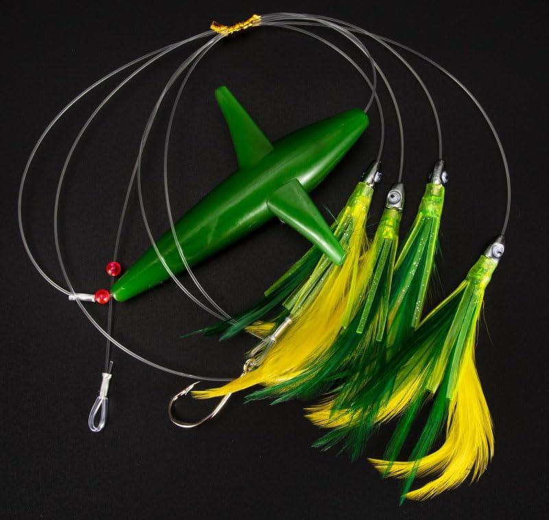 Cuoyuqie Cuoyuqie 1 Set Daisy Chain Bait Rig Bird Tuna Marlin Fishing Trolling Lures Squid