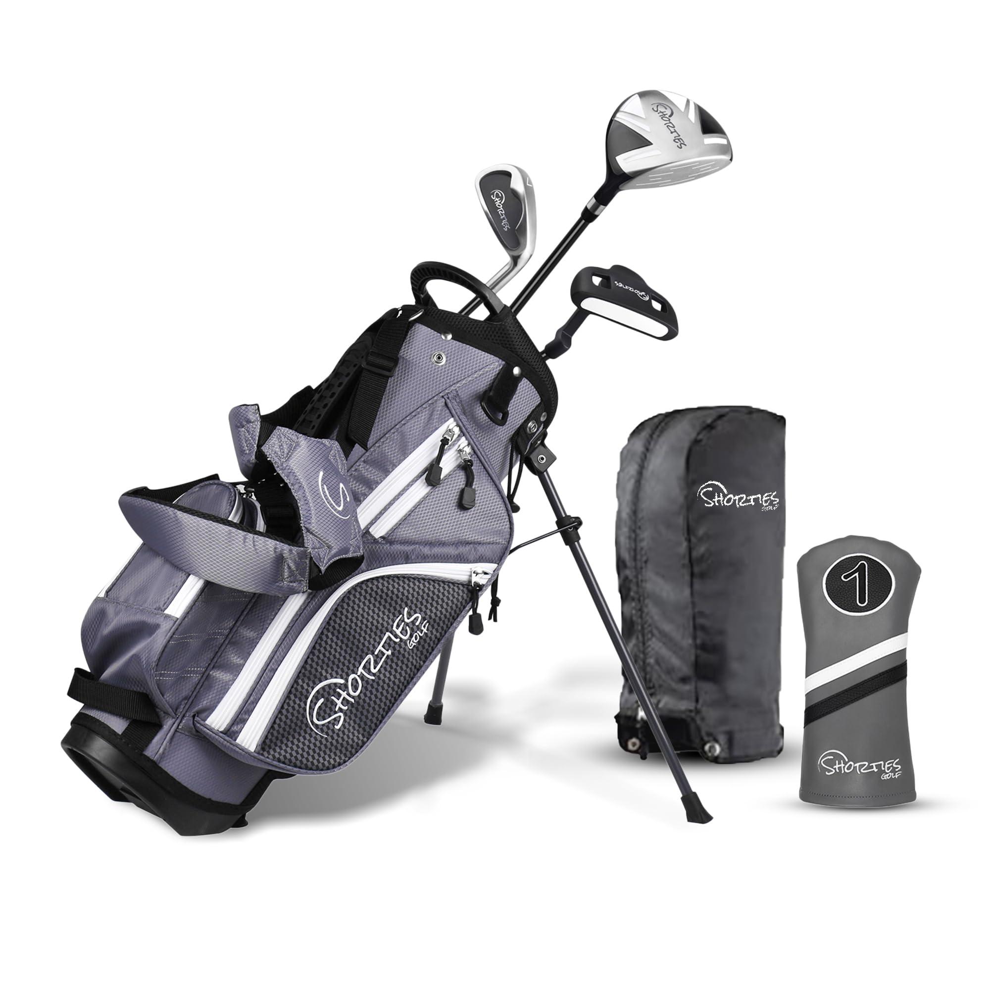 Shorties Golf Shorties Golf - Tiny Kids Golf Club Set | Perfect for Toddler Golfers and Kids 34"-38" Tall | EasyCarry Stand Bag | Driver, 7-Iron, Putter, Headcover, and Rain Cover | Graphite Right Orientation