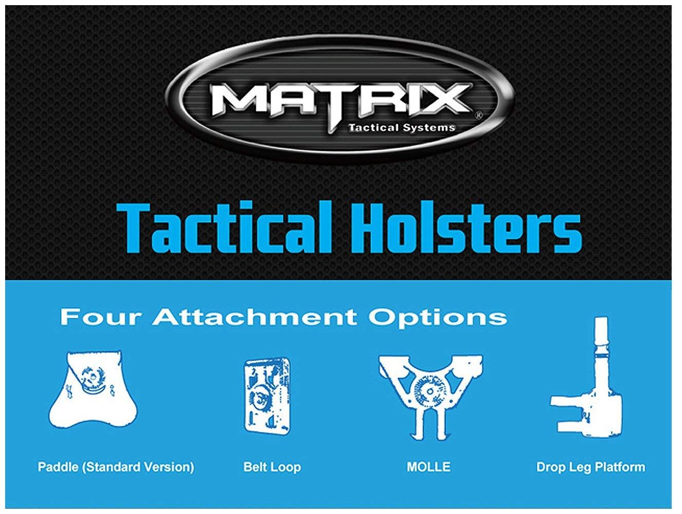 Evike Evike Airsoft - Matrix Hardshell Adjustable Holster for M9 Series Airsoft Pistols (Type: Black/No Mount)