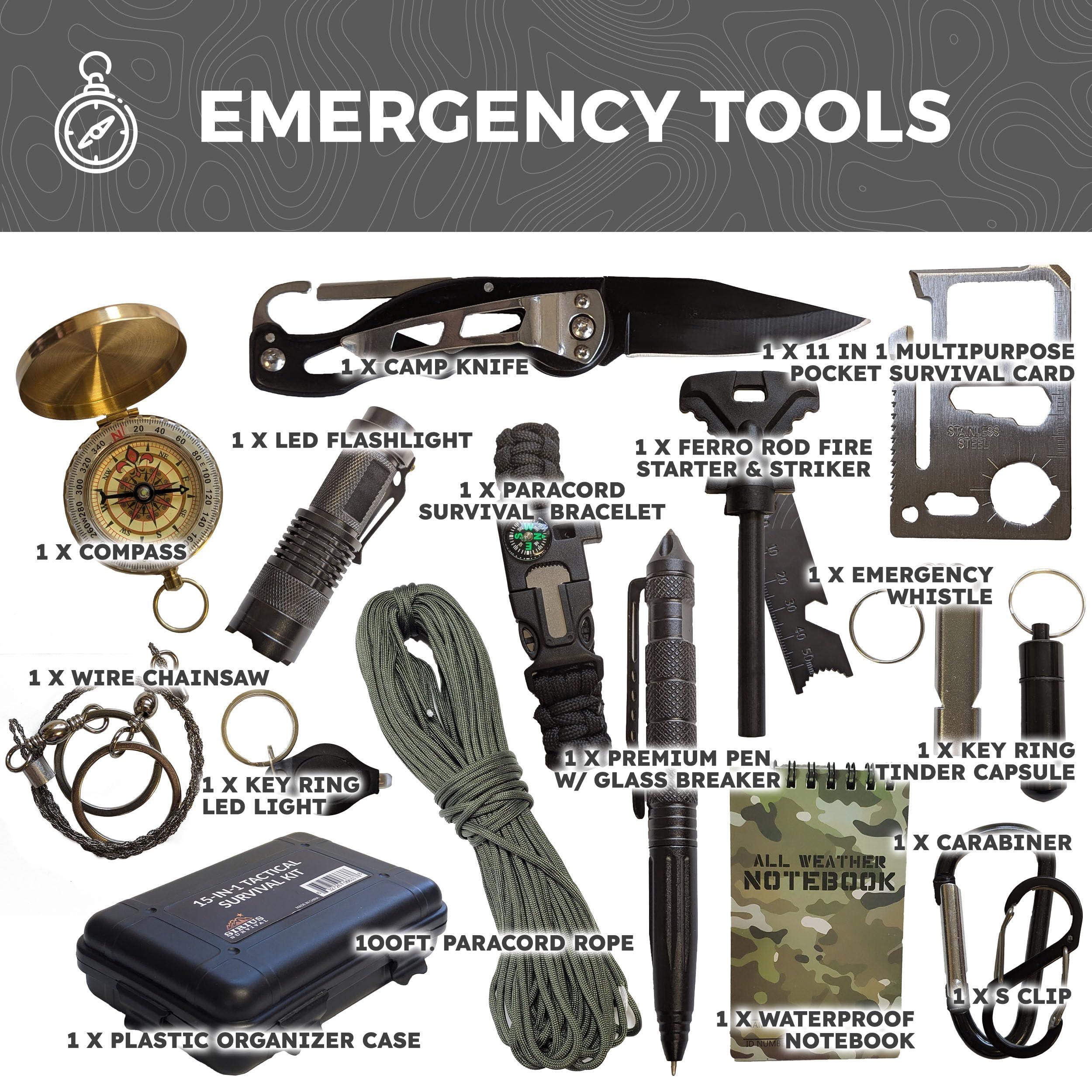 Sirius Survival Sirius Survival Bug Out Bag - Premium Bugout Backpack Pre-Packed Survival Kit - Ultimate 72 Hour Backpack Survival Kit - Comprehensive Survival Items - Go Bag Emergency (Digital Camo)