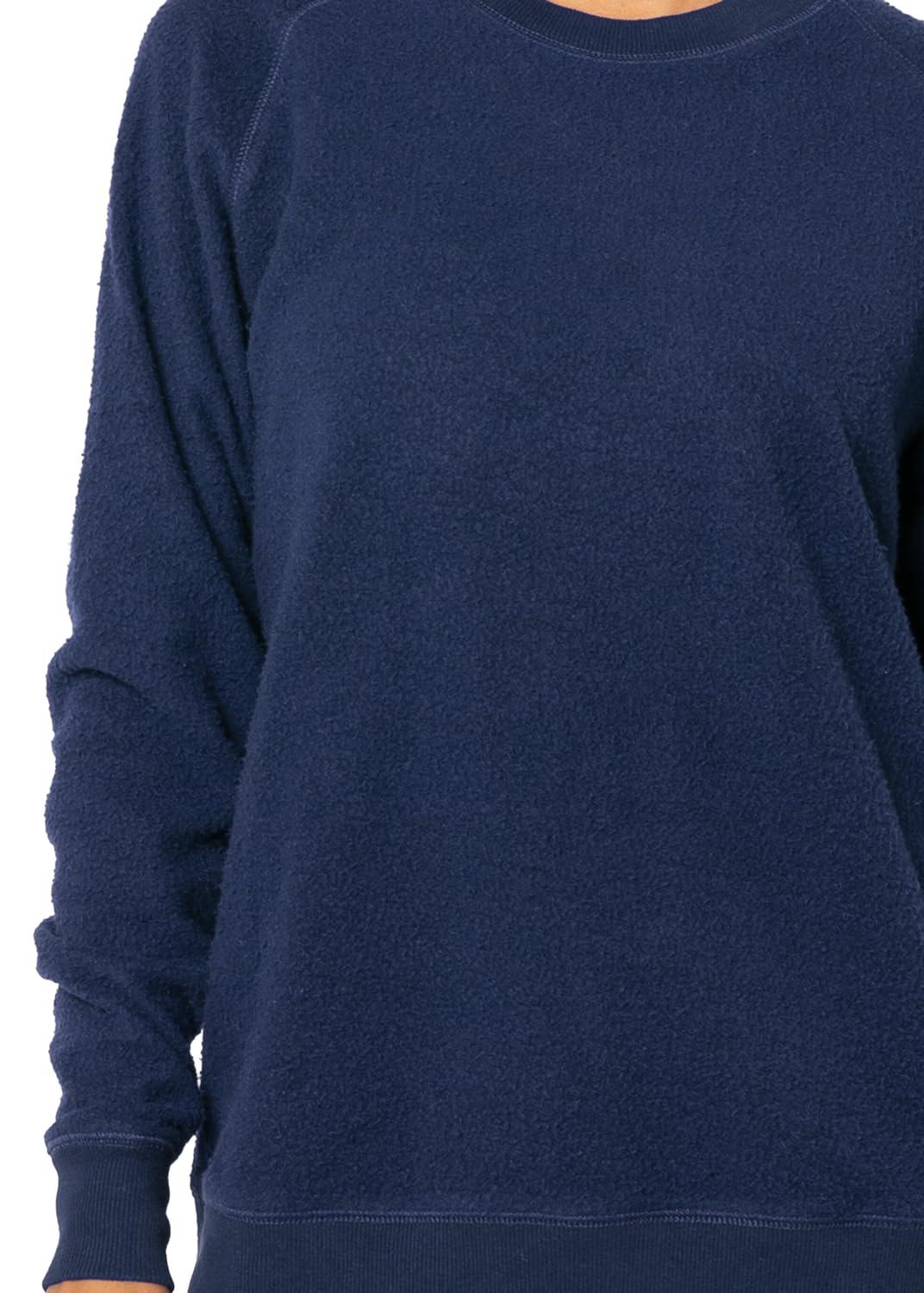 chicka-d Chicka-d Women's Standard Home Base Crew, Navy, Large