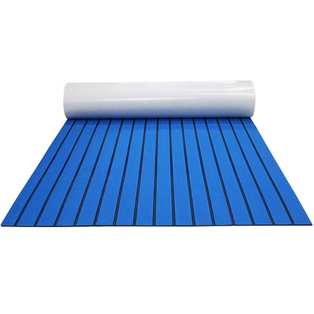 WKXTECZT WKXTECZT Boat Flooring EVA Foam Boat Decking Marine Carpet Sea Deck Boat Flooring Sheet Self-Adhesive Marine Flooring for Fishing Boat Kayak Yacht RV Swimming,Blue,240cmX90cm