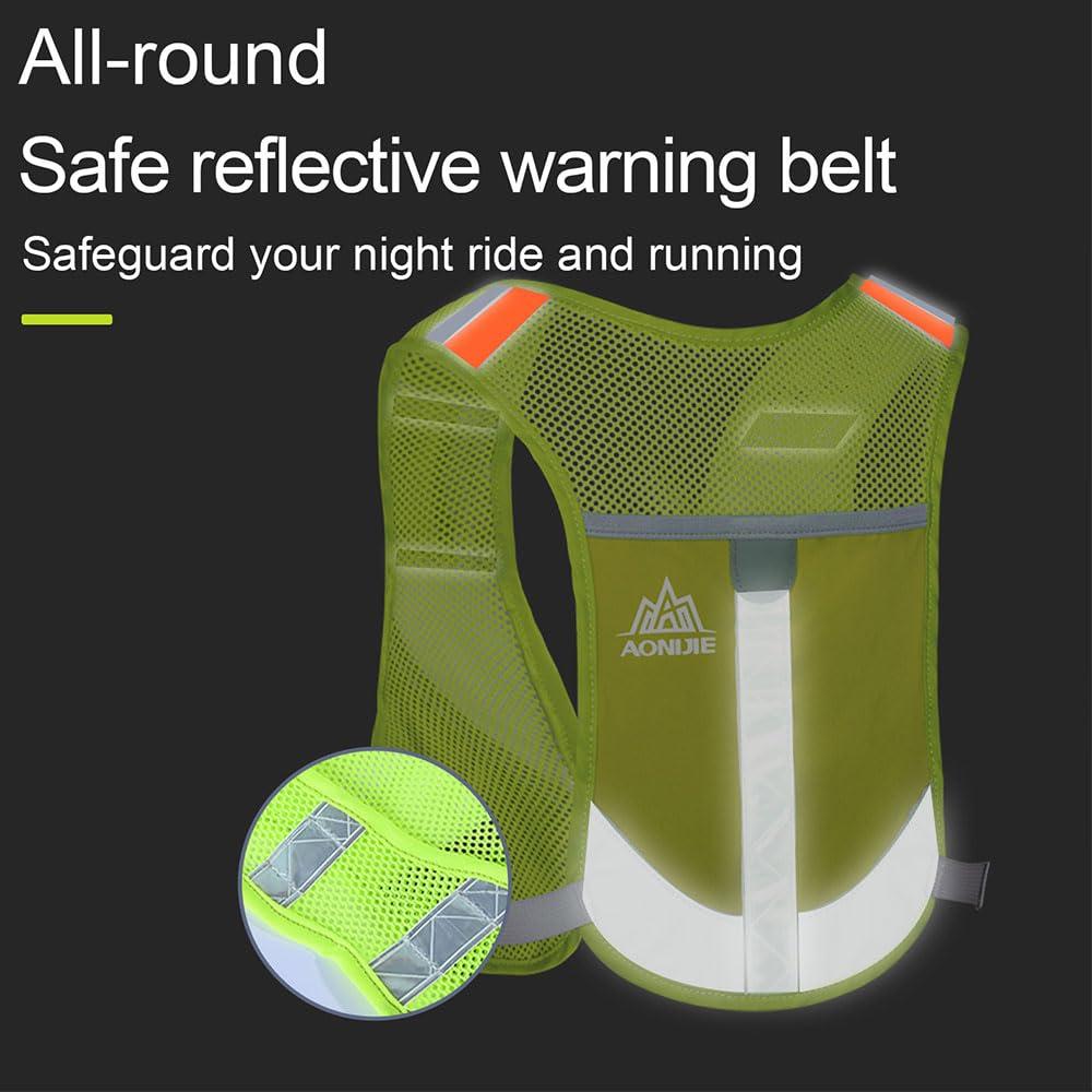 AONIJIE AONIJIE Reflective Running Vest Marathon Running Vest Pack Breathable for Hiking Camping Cycling Race (Blue)