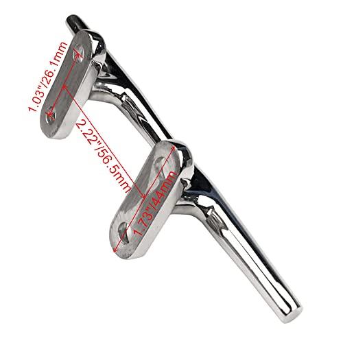 MIZUGIWA MIZUGIWA 6 inch Boat Cleat 316 Stainless Steel Dock Cleat Open Base Cleats Boat Dock Cleats Rope Cleat with Fasteners for Boat Docks,Decks,Kayaks,Marine, Nautical Decor,Pack of 2