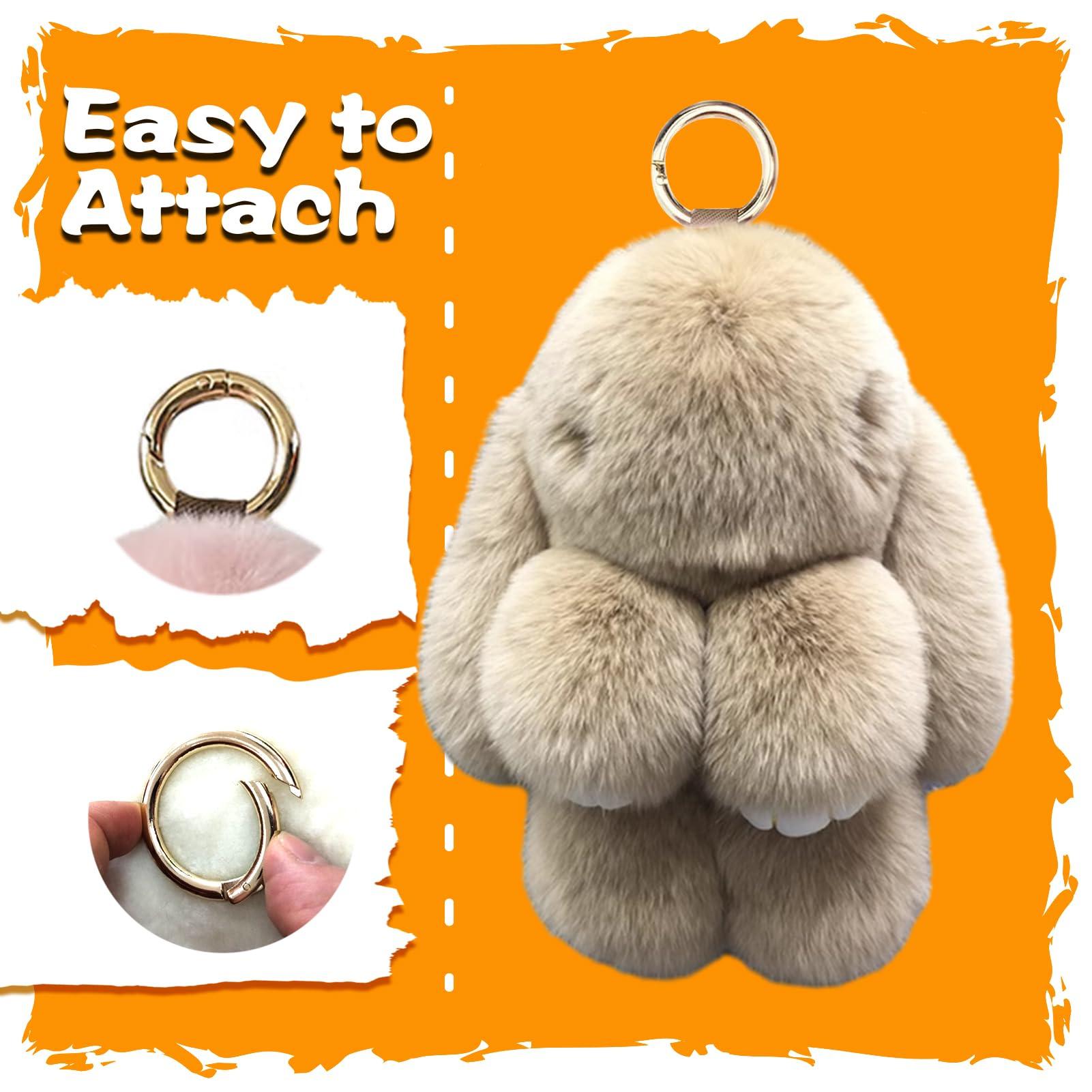 Baaop Original Bunny Lulu Official, Spooky Bunny Lulu Keychain, Halloween BunnyLulu Keychain Handmade Soft Bunny with Tin Box (K)