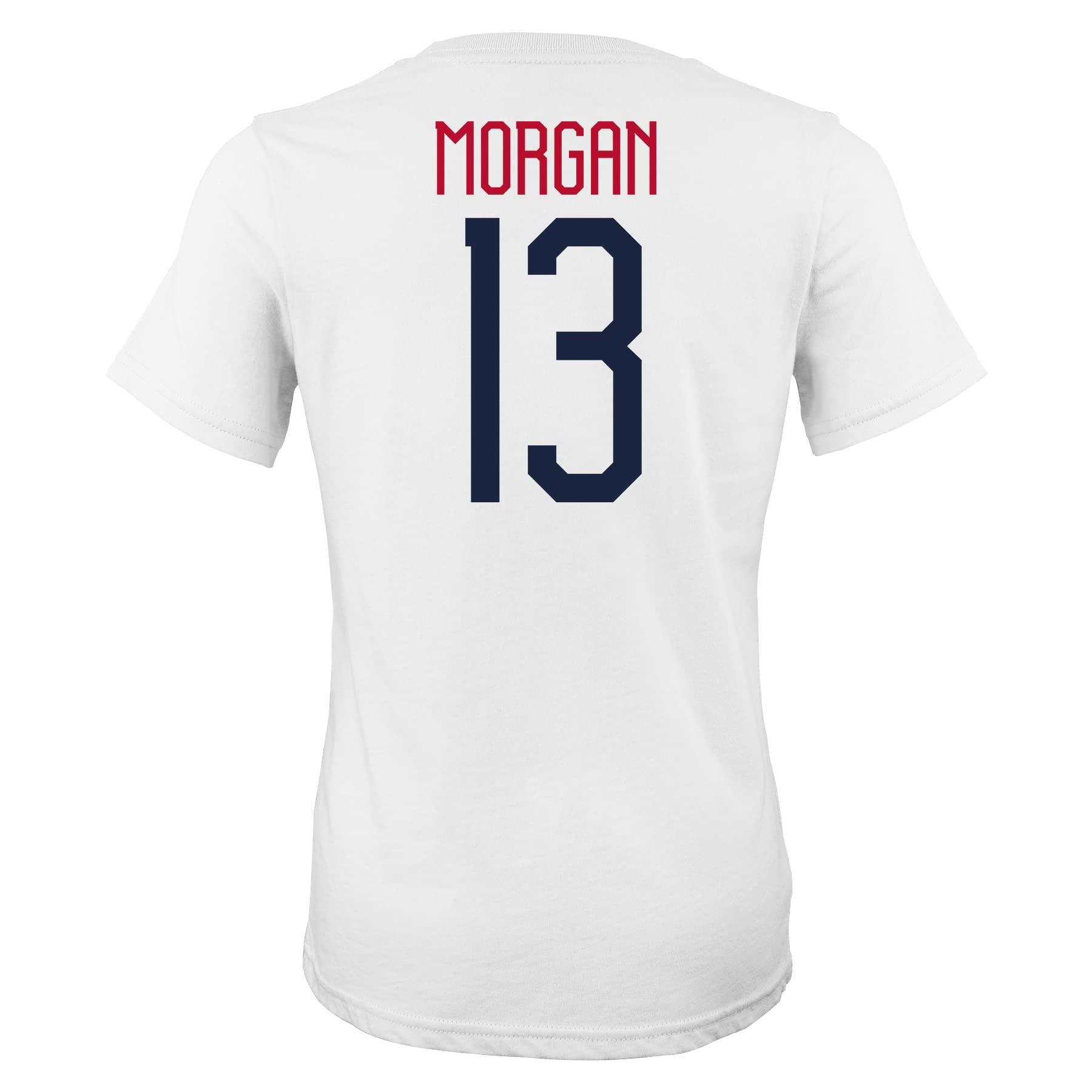 Outerstuff Outerstuff Womens US Soccer Name & Number Short Sleeve Tee, White, Medium