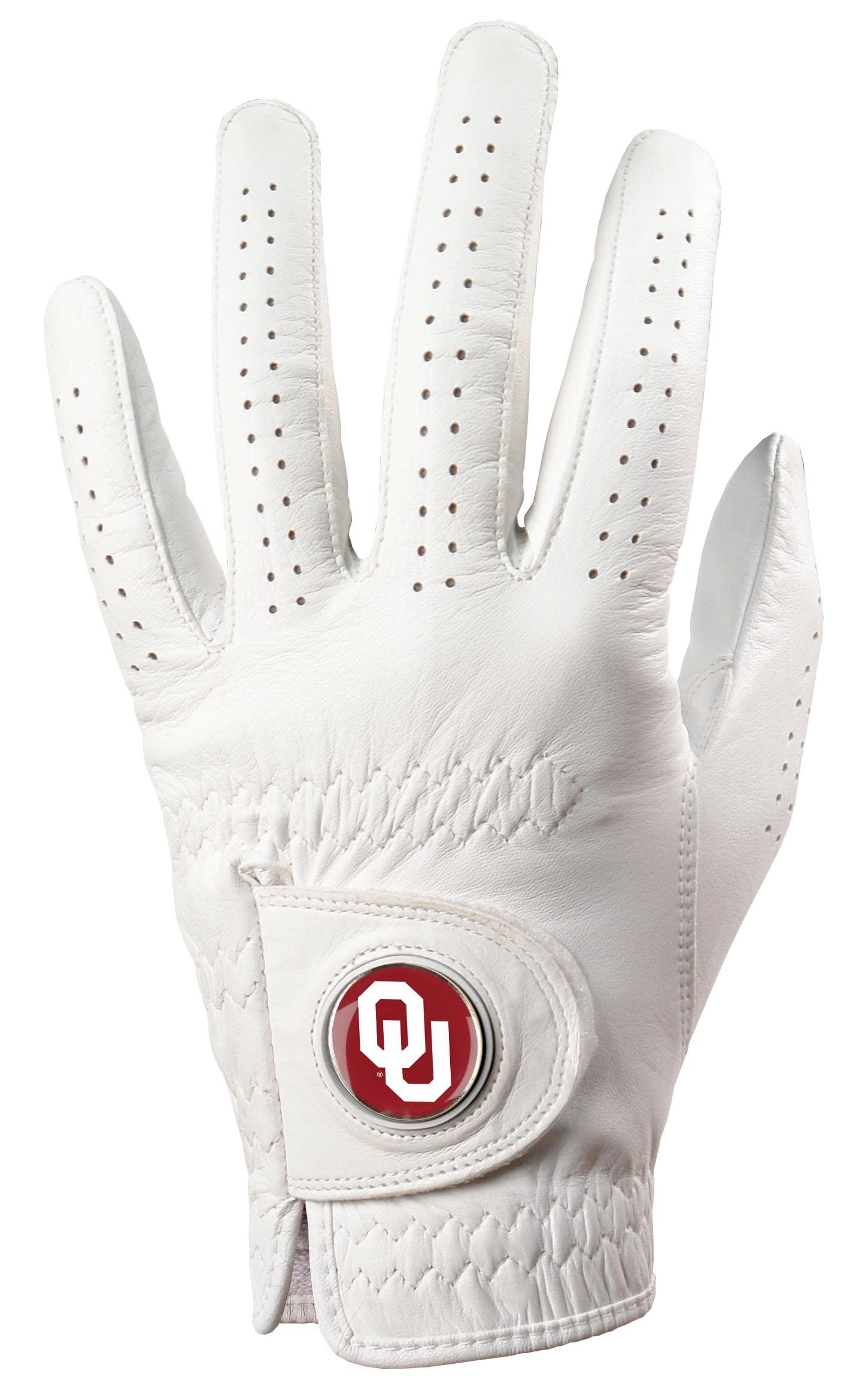 LinksWalker LinksWalker Oklahoma Sooners - Cabretta Leather Golf Glove - S