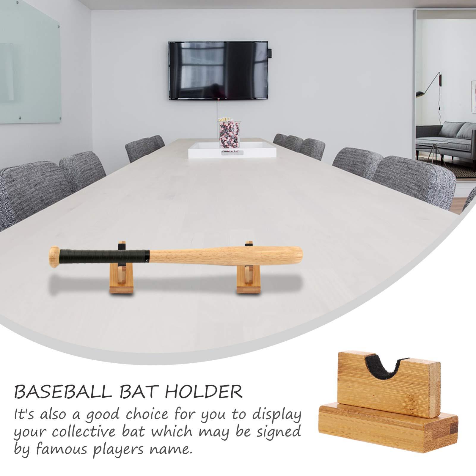 BESPORTBLE BESPORTBLE 1 Pair Horizontal Baseball Bat Holder Baseball Bat Wall Mount Baseball Softball Bat Rack Baseball Bat Display Holder Rack for Table Or Desk
