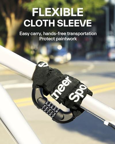 Sportneer Sportneer Bike Chain Lock Heavy Duty, Bicycle Lock with 5 Digit Combination Heavy Duty Anti Theft Keyless Security Bike Locks for Bicycle, Electric Bike, Scooter, Motorcycle, Door, Gate and Fence