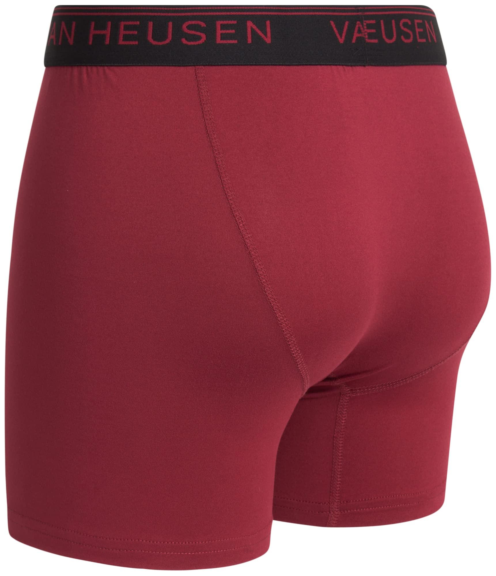 Van Heusen Van Heusen Mens Boxer Briefs - 3 Pack Soft Stretch Mens Underwear Boxers with Contour Pouch, Athletic Briefs for Men (S-XL), Size Medium, Black/Charcoal Grey/Red