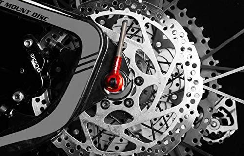 Juscycling Juscycling Quick Release Skewer Lever for MTB Mountain Bike Road Bicycle, Titanium Axle Shaft, Carbon Fiber Lever, 1 Pair (Black)
