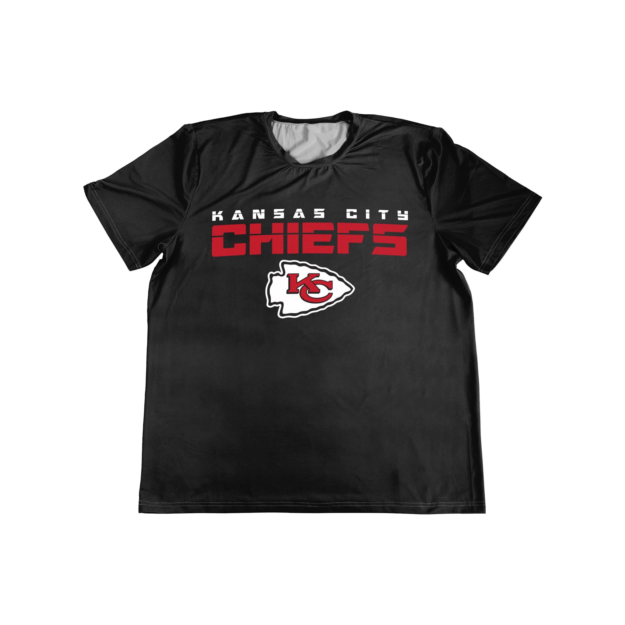 FOCO FOCO Kansas City Chiefs NFL Mens Rash Guard Short Sleeve Swim Shirt - L