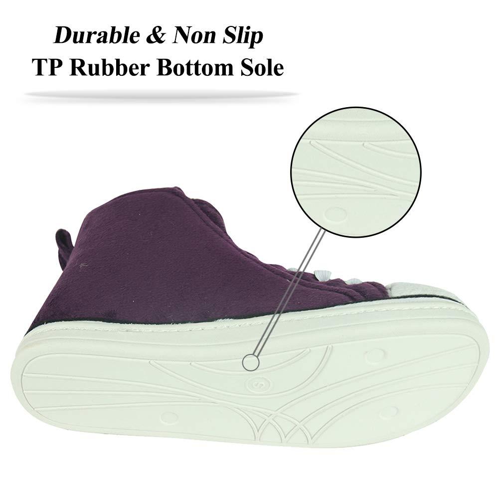 Forfoot Forfoot Indoor House Soft Slipper Boots, Winter Warm Boot Slippers Home Shoes Bedroom Slippers Dark Grey US Women Slippers Booties 8