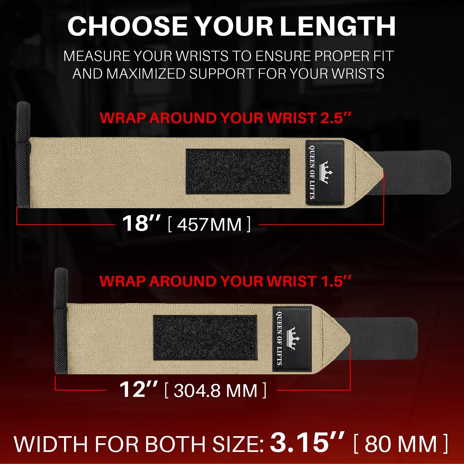 TECEUM TECEUM Weightlifting Wrist Wraps with Thumb Loop Beige Beast Mode 12 inch Heavy-Duty Workout Wrist Support & Protection Ideal for Powerlifting, Strength Training, Bodybuilding