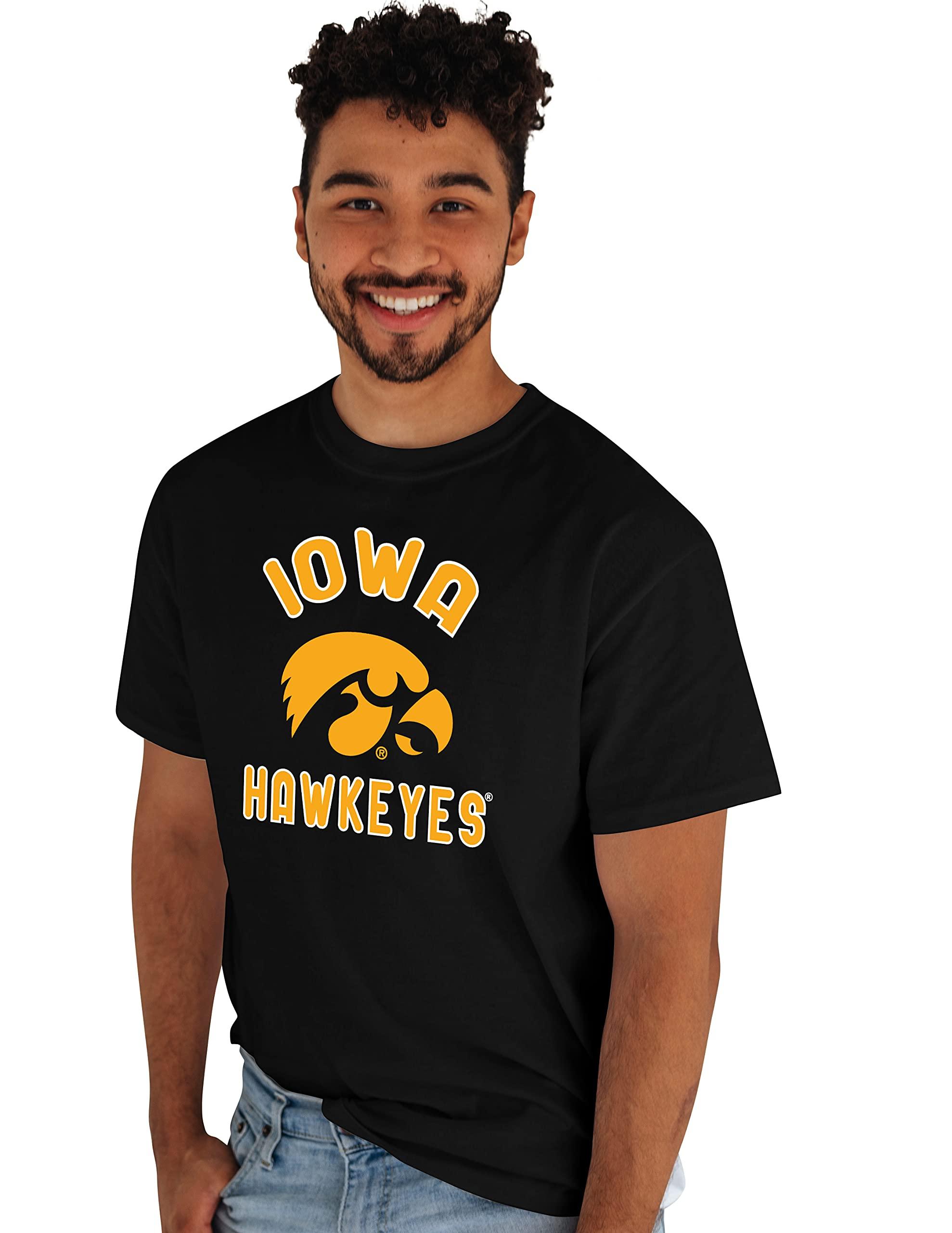 Blue 84 Blue 84 Men\'s Iowa Hawkeyes T Shirt Line Up Team Color, Iowa Hawkeyes Black, XX-Large