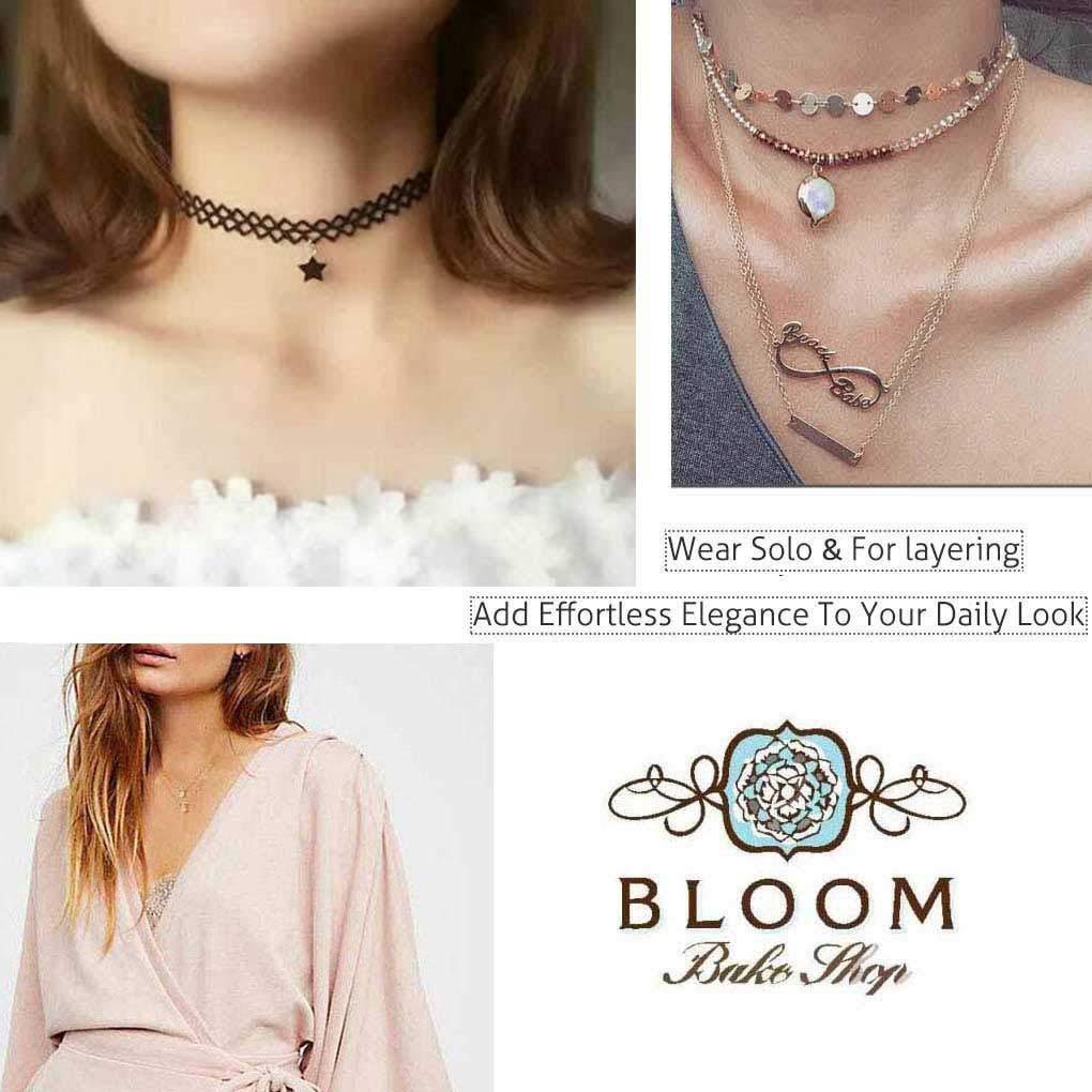 Olbye Olbye Elastic Choker Star Necklace Black Tattoo Choker Necklaces for Women Plastic Minimal Necklace Jewelry