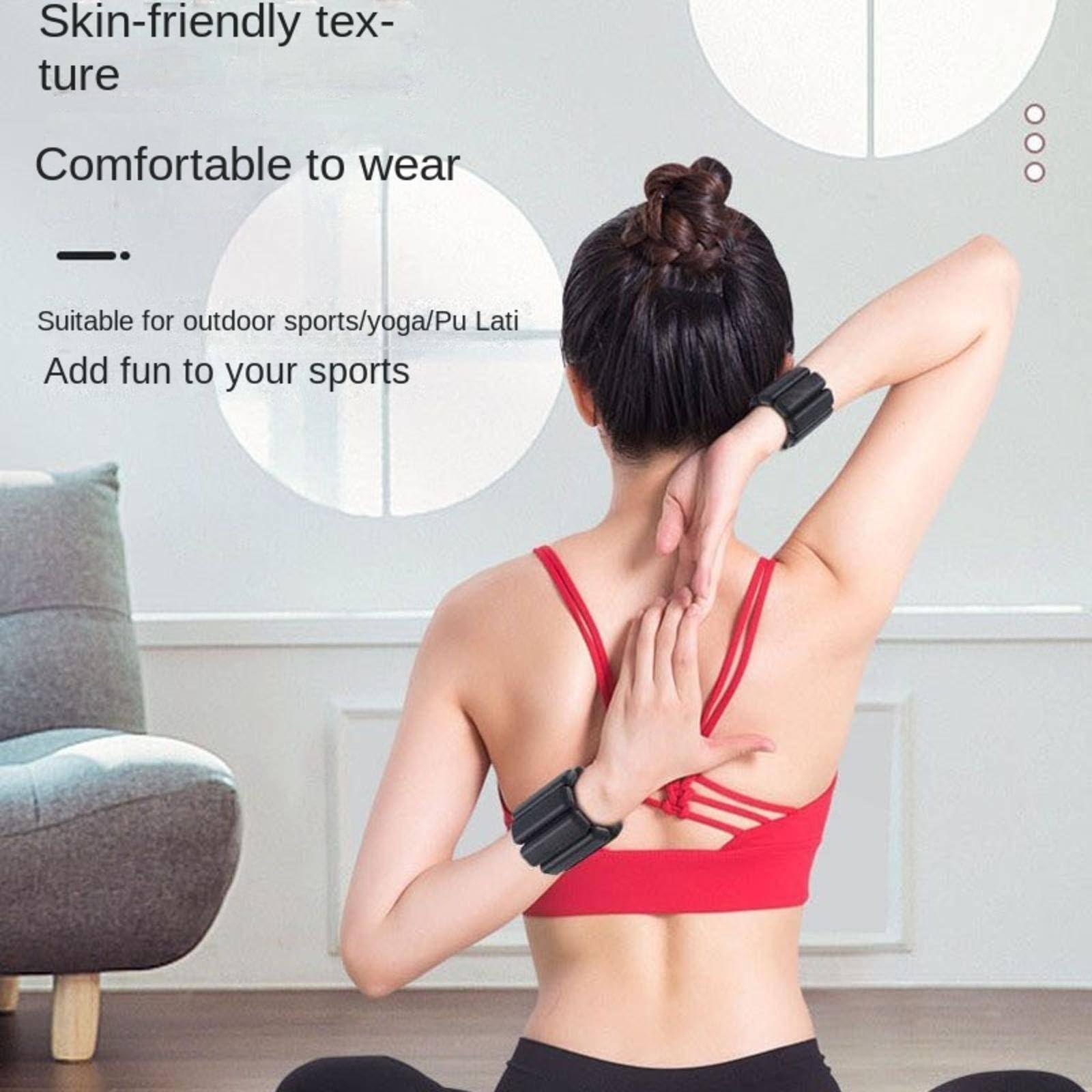 KOLAAZRE KOLAAZRE Silicone weight-bearing bracelet factory customized sports weighted bracelet running leg ring yoga fitness bracelet, 1KG, pink