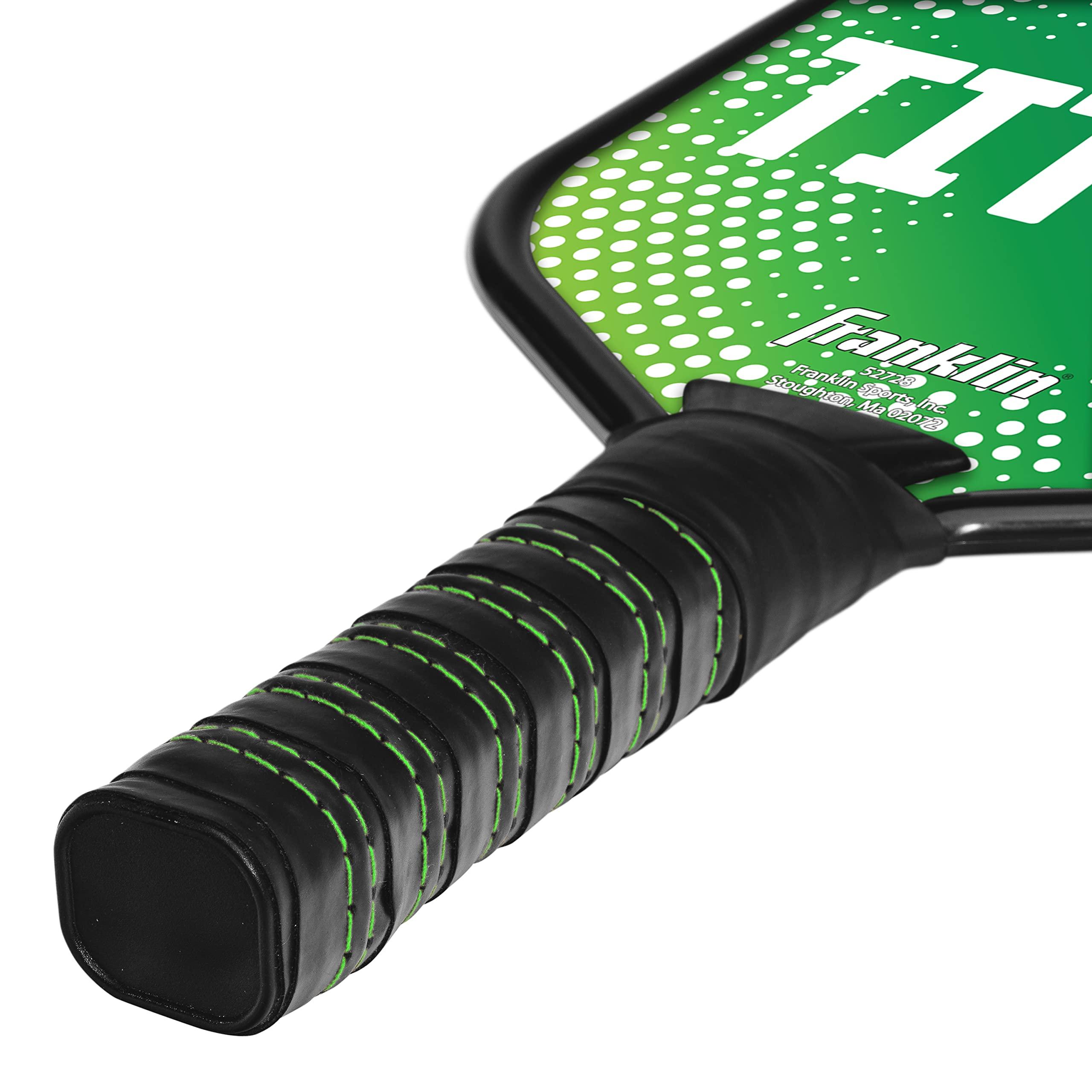 Franklin Sports Franklin Sports Pickleball Paddle - Aluminum Pickleball Racket - Titus - Green - USA Pickleball (USAPA) Approved - 8mm Thick Core