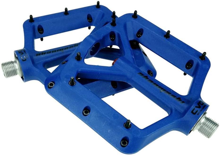 ZPLUZ Bigfoot Nylon Carbon Bearing Pedals Mountain Bike PedalsBike Pedals Metal Pedals (Color : Blue, Size : Free Size)