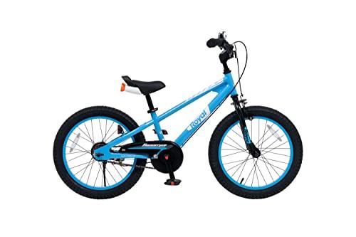 RoyalBaby Royalbaby EZ Kids Bike, 18 Inch Balance Pedal Convertable Bicycle, Easy Learn Balancing to Biking Boys Girls Ages 4-7 Years Beginners, 18" Wheel Blue