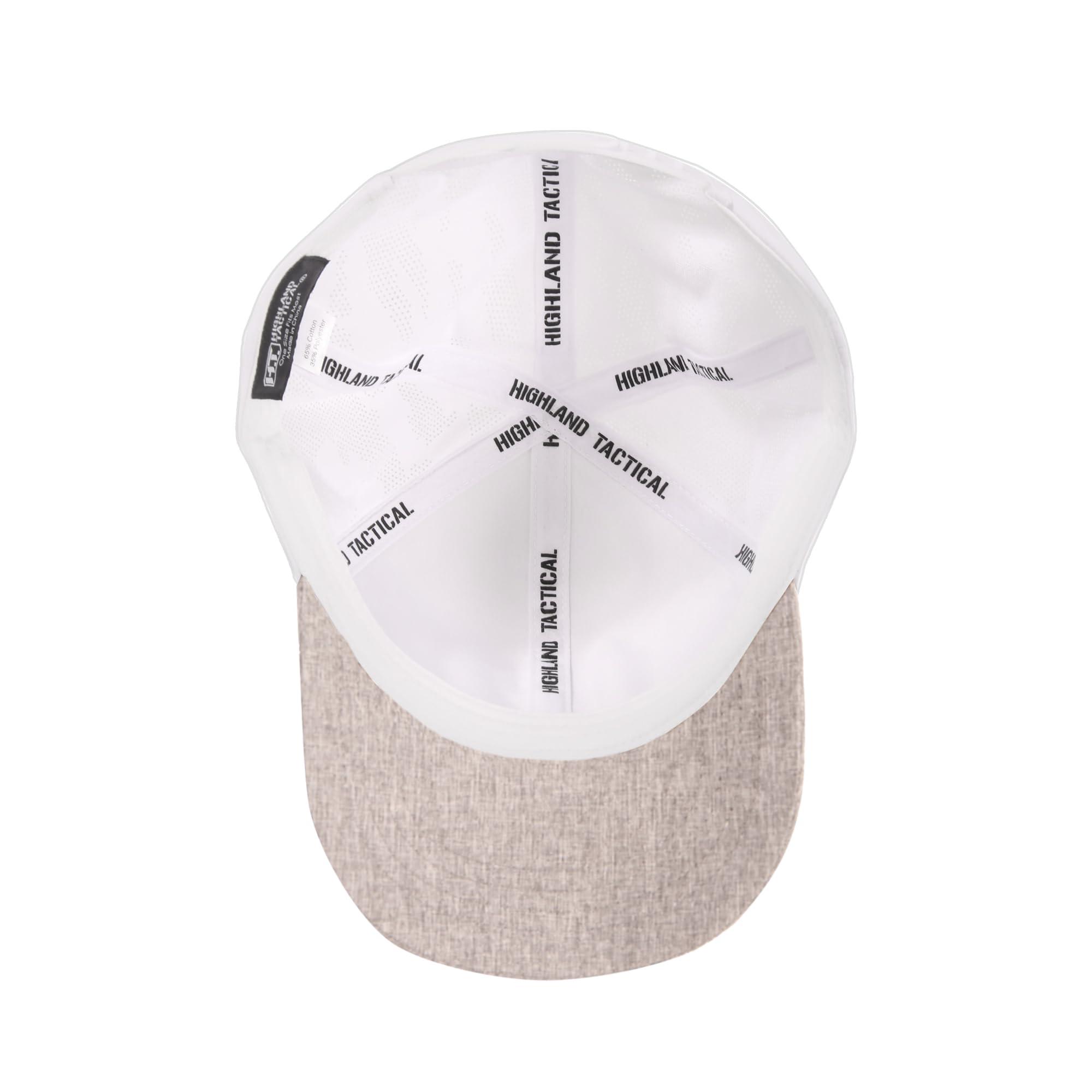 HIGHLAND TACTICAL Highland Tactical Men's CAMO American Flag CAMOTECH Snapback, Gry/WHT