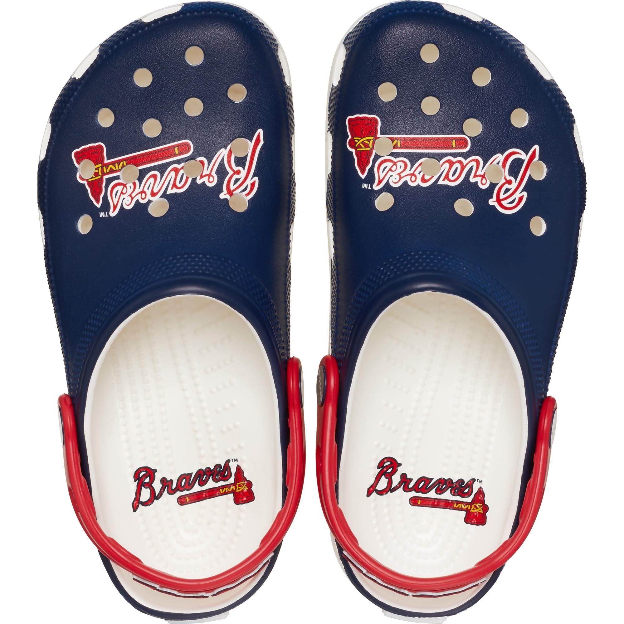 Crocs Crocs Unisex-Adult MLB Classic Clogs, Atlanta Braves, 9 Men/11 Women