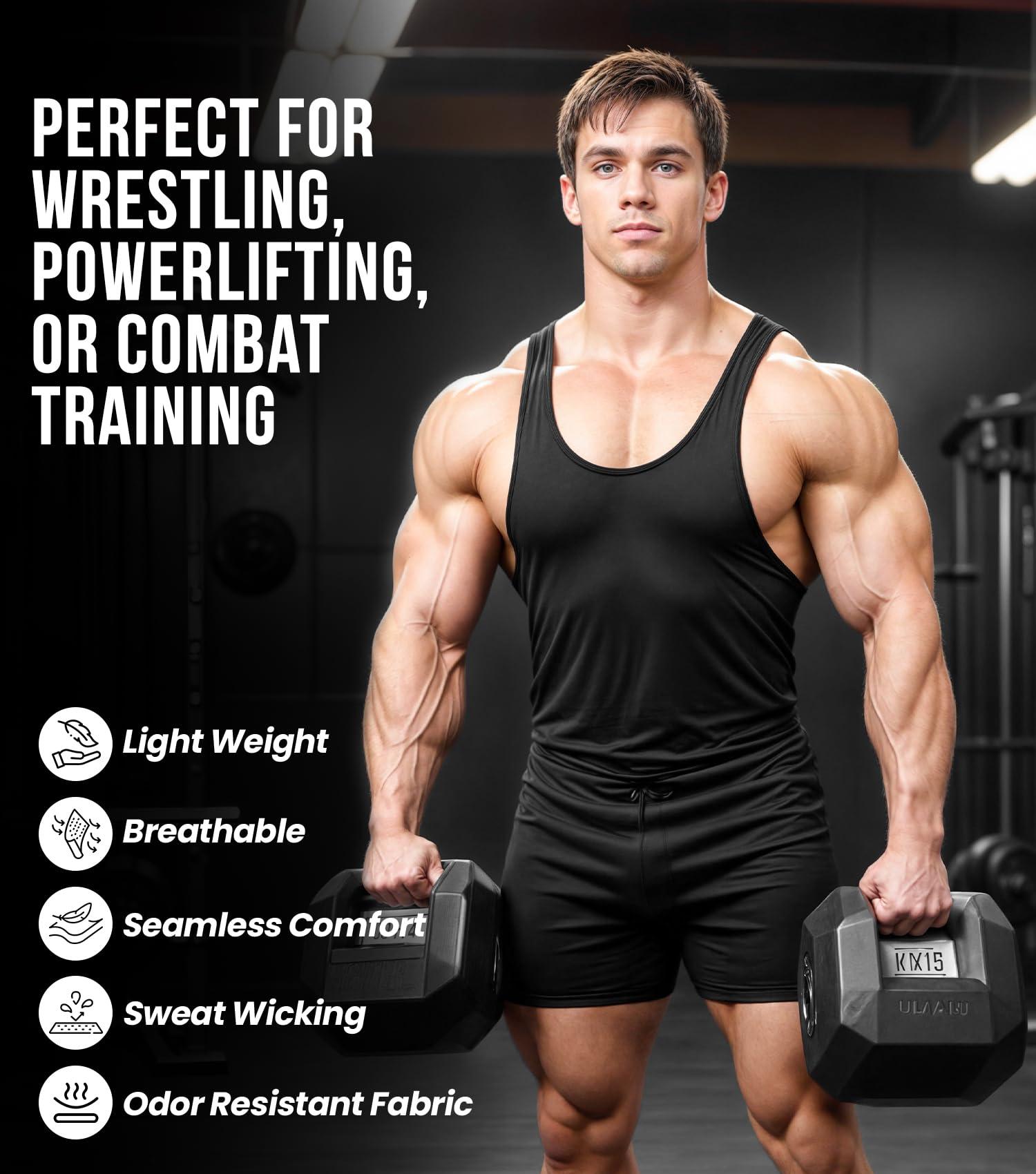 Exxact Sports Exxact Sports Sublimated Men's Wrestling Singlet, High-Performance Powerlifting Singlet, Wrestling Singlets for Men (AXL, US Army)