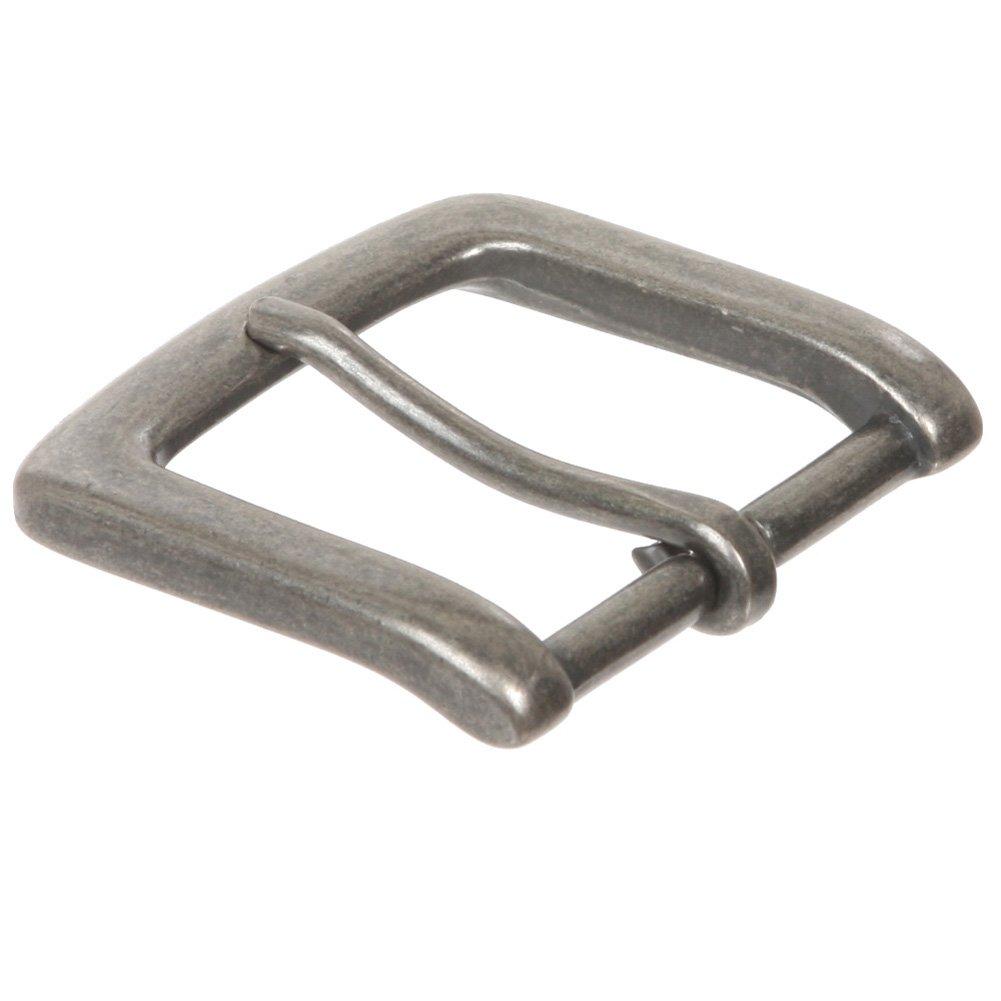 Beltiscool 1 1/2" (38 mm) Nickel Free Single Prong Square Belt Buckle, Antique Silver