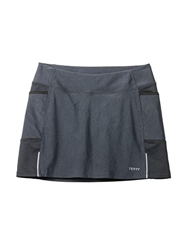 Terry Terry Fixie Skort, Womens Cycling Skirt with Attached Padded Liner Short, Athletic Sport Performance Stretch Bike Skirt - Black Pepper, Small
