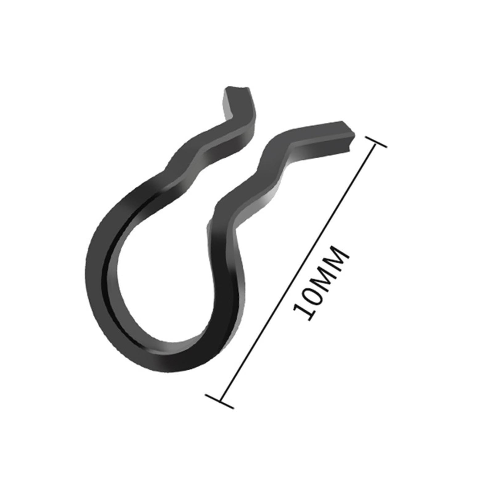 Aosekaa Aosekaa 10 Pieces Fixing Snap Spring Clips Brake Pad Cotter Pin Calipers, Bike Components Spare Parts Retaining Spring Clips, Black