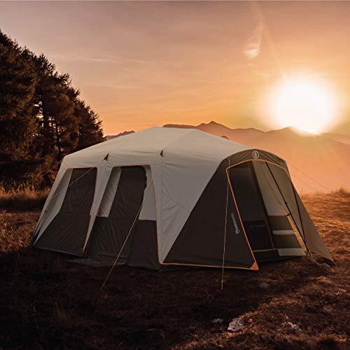 Bushnell Bushnell Instant Tent | 6 Person / 9 Person / 12 Person Instant Tents Cabin Design Perfect for 3 Season Family Camping Essentials, Hunting, and Fishing with Fast Setup and 2 Rooms (9 Person)
