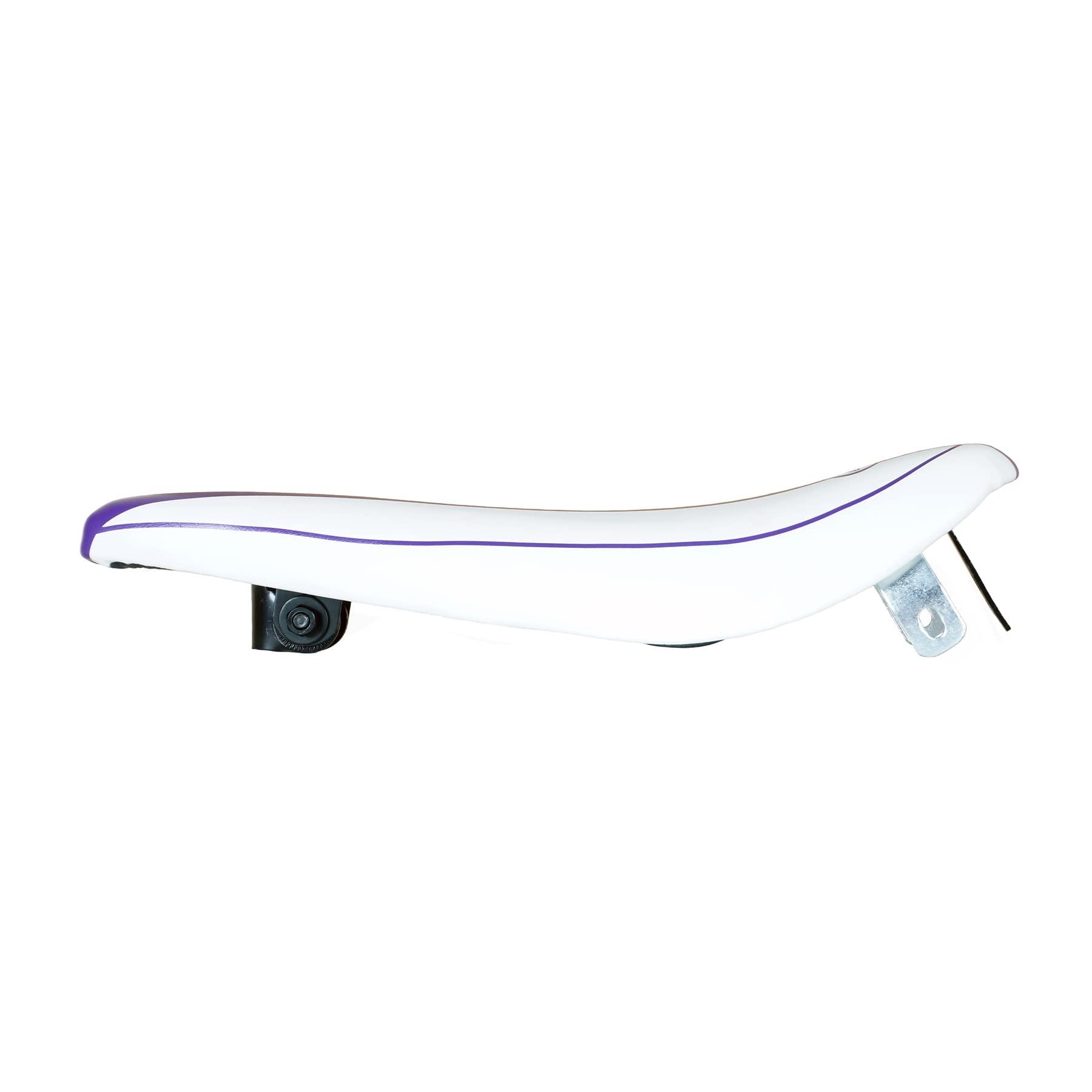Tracer Tracer SD-AF-3022 Banana Seat/Saddle for Lowrider Cruiser Bike (White/Purple)
