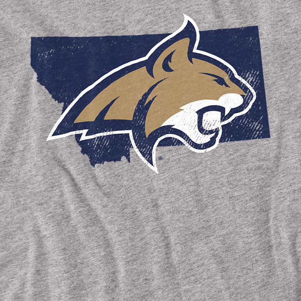 Montana State University Montana State University Official State Shape Unisex Adult T-Shirt, State Shape, 3X-Large