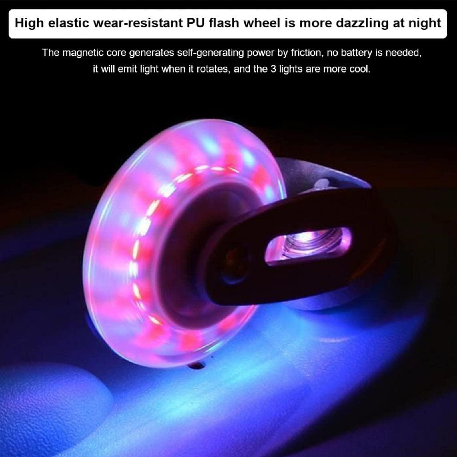 YEYGRIEM YEYGRIEM Rip Stick Skateboard, Compact and Lightweight Ripstick Deluxe Junior Caster Board with Illuminating Wheels and 360 Degree Casters for More Excitement and Fun for Adults, 29.1\"*7.4\" (Blue)