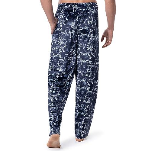 IZOD IZOD Men's Lite Touch Fleece Sleep Pajama, Navy, X-Large