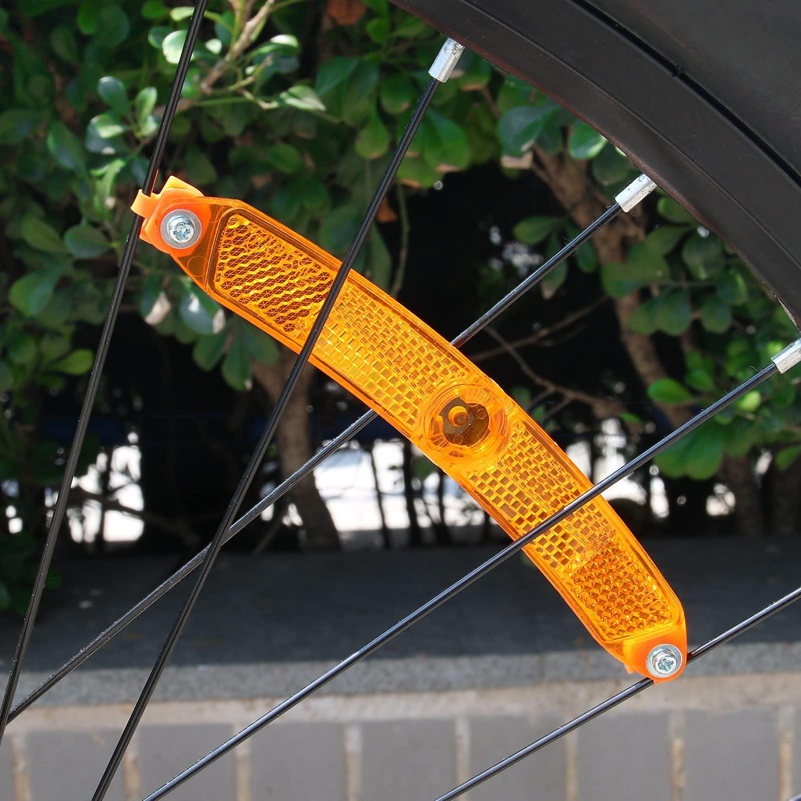 MFC PRO MFC PRO Bicycle Wheel Reflector Amber Pack of 4 (Long/Amber, 4pcs)