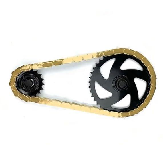 Insane Chains Insane Chains Bicycle Chain Cover Protects Your Clothing Against Chain Lube and Adds Style - Easy Installation No Tools Required Single-Speed or Fixed-Gear Bikes Only (Gold-Solid, Toddler)