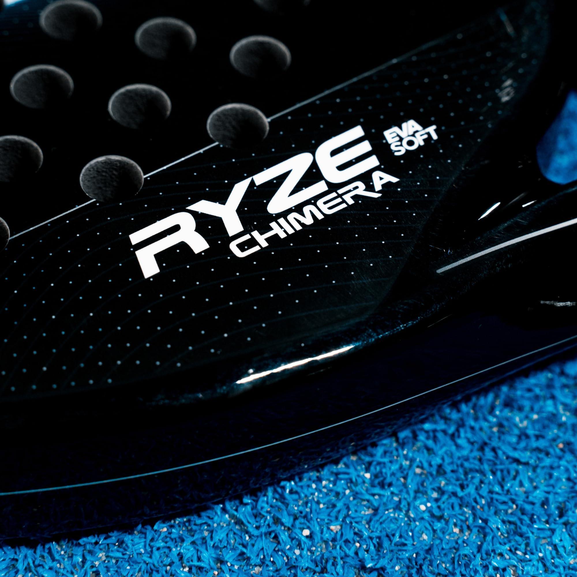 RYZE RYZE Padel Racket in Carbon Fiber - Max Precision & Control - Paddle Racket for Adults - EVA-15 Memory Foam - Ultra Light 360g Paddle Tennis Racquet - Pala de Padel - Free Carry Case Included