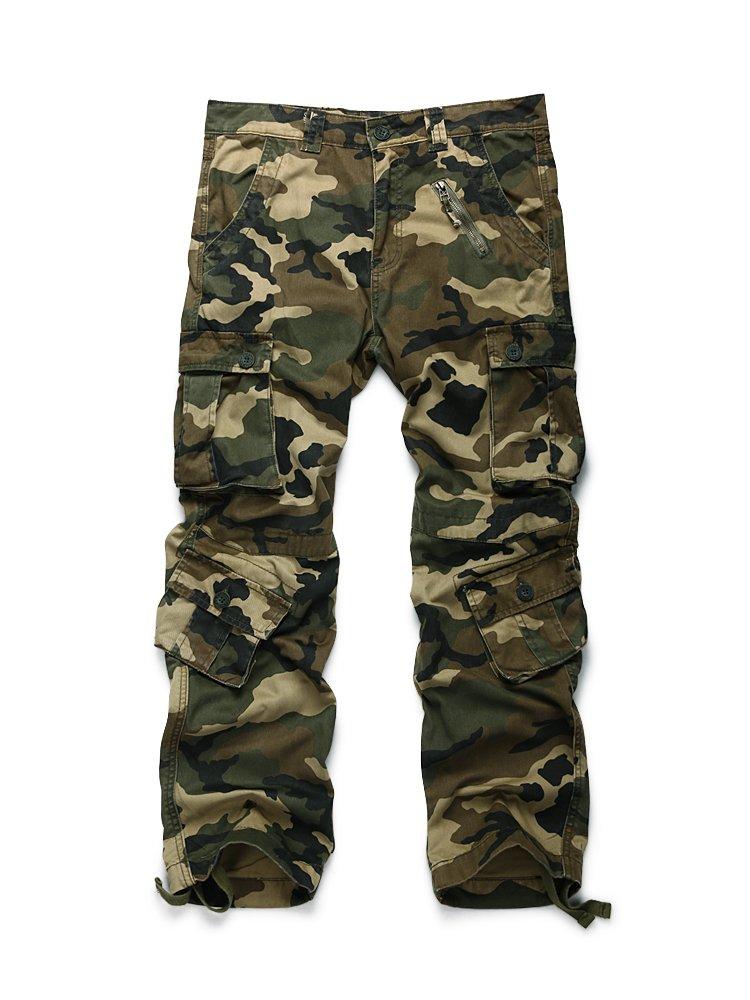Raroauf Raroauf Work Cargo Pants Womens Cotton Casual Military Combat Tactical Pants,Rip-Stop Outdoor Hiking Trousers Camo N US 10