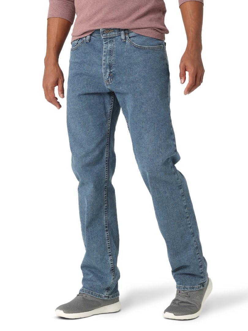 Wrangler Authentics Wrangler Authentics Men's Comfort Flex Waist Relaxed Fit Jean, Light Stonewash, 30W x 30L