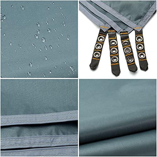 Bessport Bessport Tent Footprint for 1-2-3-4 Person Tent Waterproof Camping Tarp with Drawstring Carrying Bag for Picnic, Hiking and Other Outdoor Activities (4 Person)