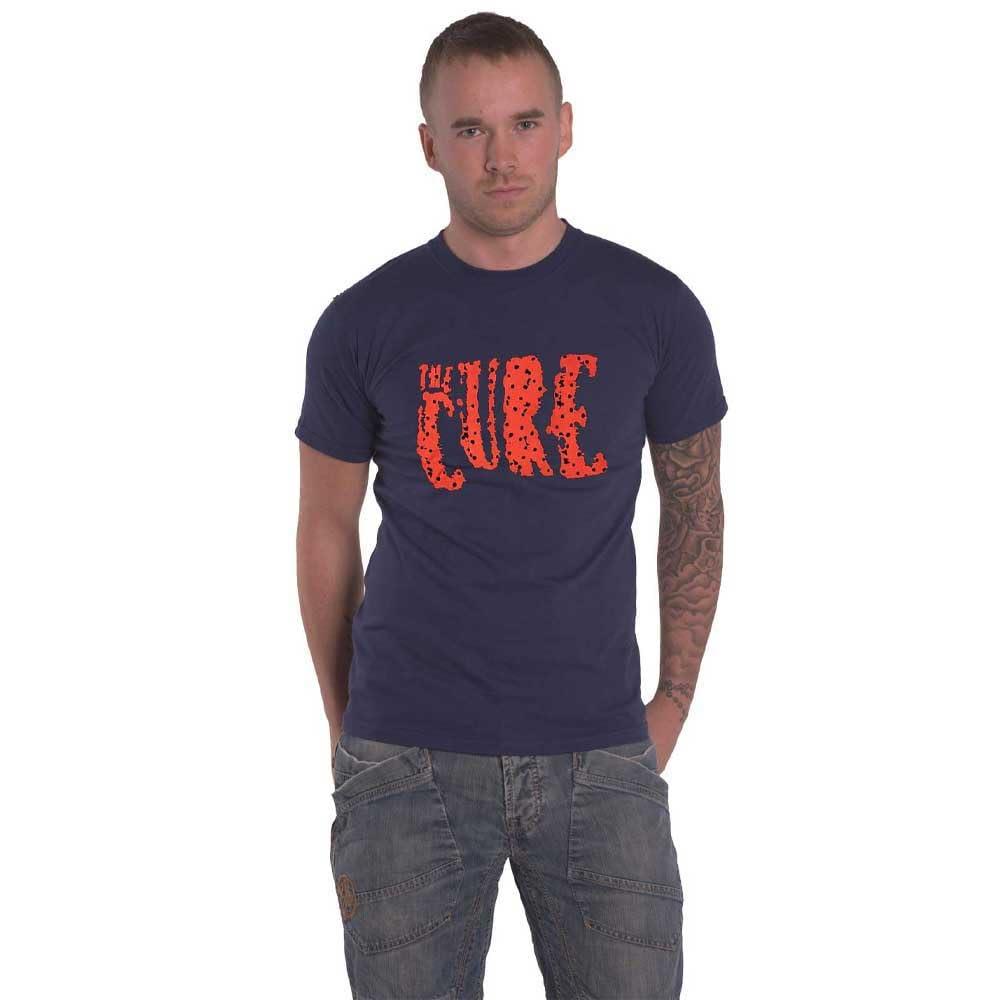 Rock Off officially licensed products The Cure T Shirt Band Logo Official Unisex Navy Blue Size XL