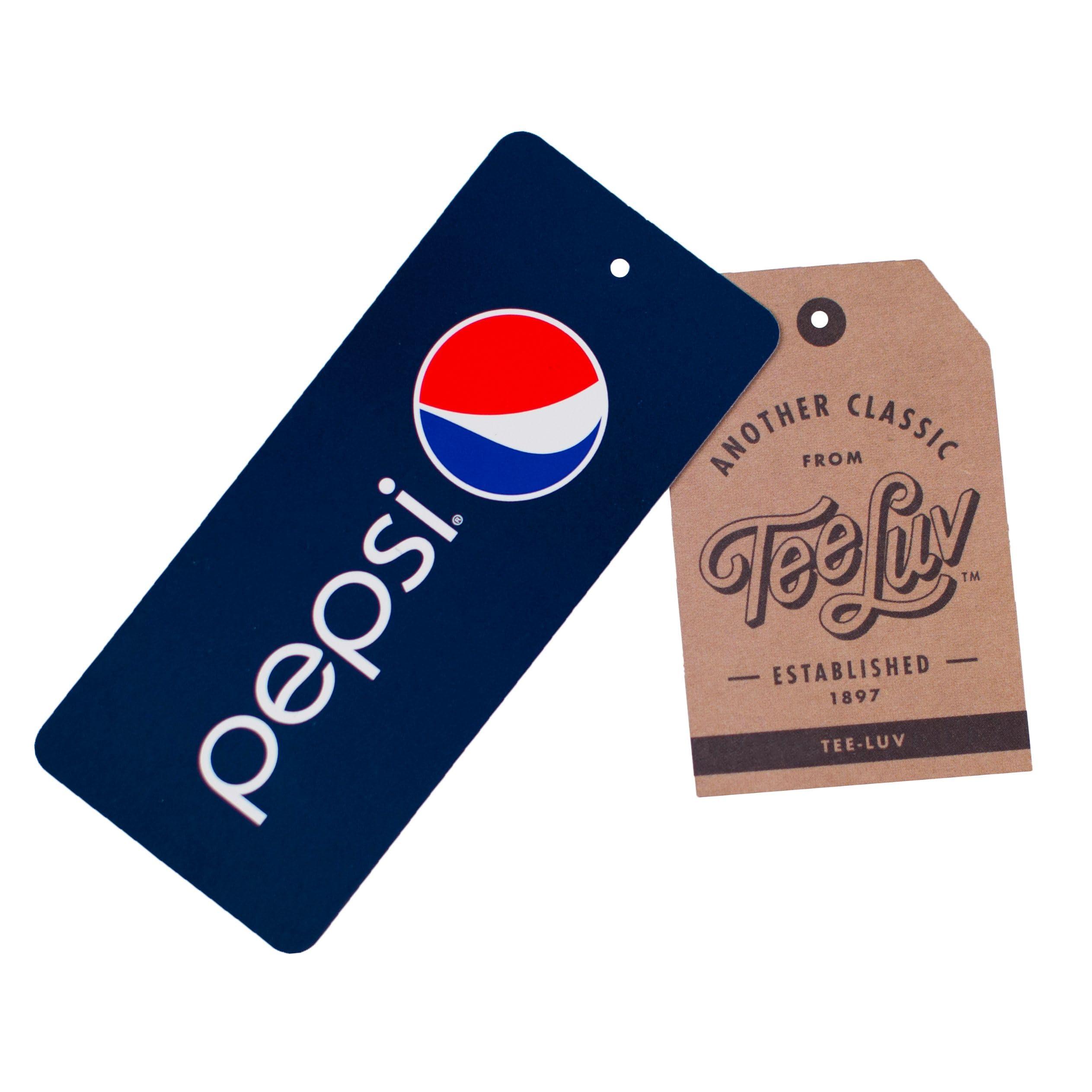 Tee Luv Pepsi Retro Logo Licensed Tee on a Ringer T-Shirt-Medium White/Red