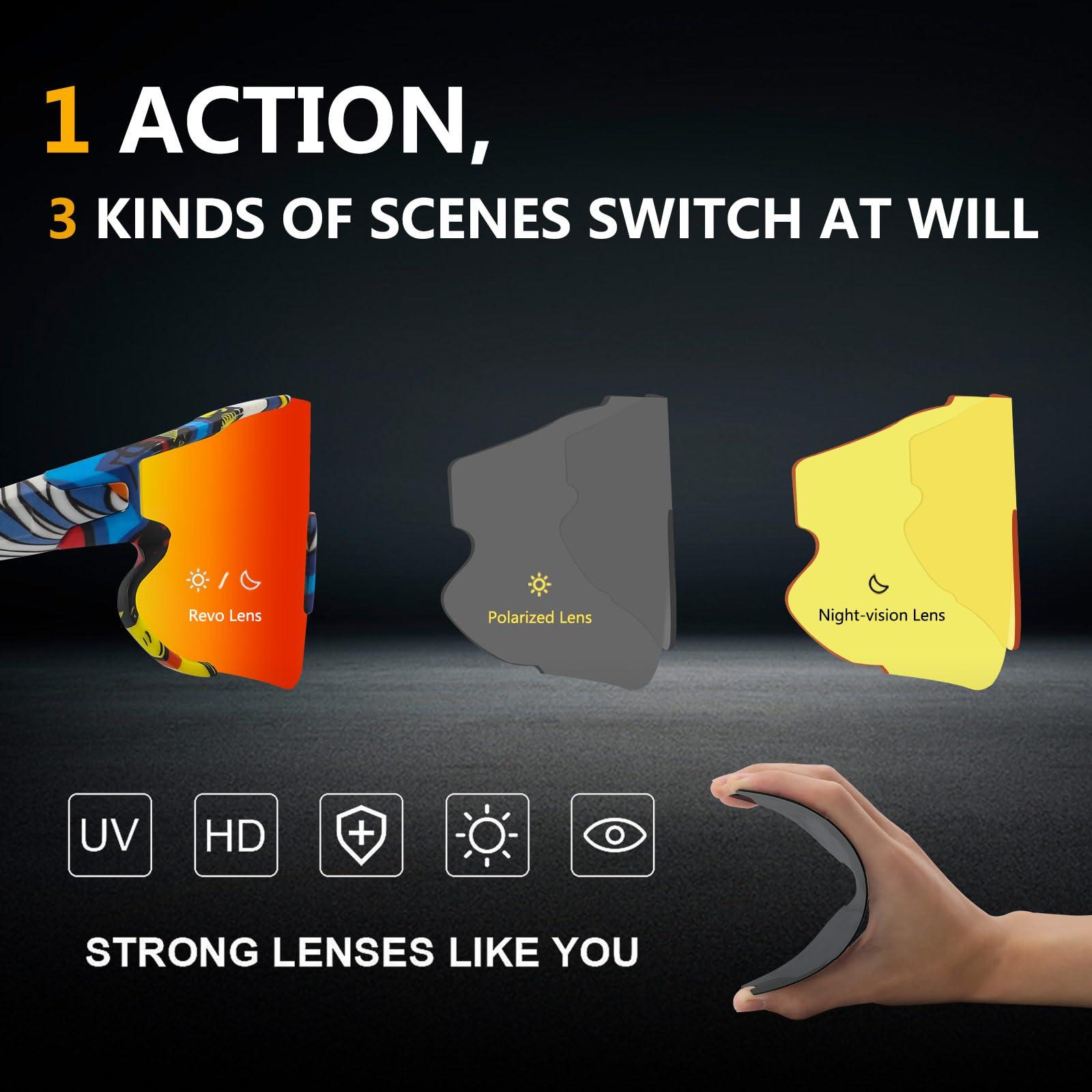 OULAIQI OULAIQI Kids Sunglasses Polarized Youth Baseball Sunglasses for 8-14 boys girls TR90 Frame UV400 Sports Softball Cycling Glasses