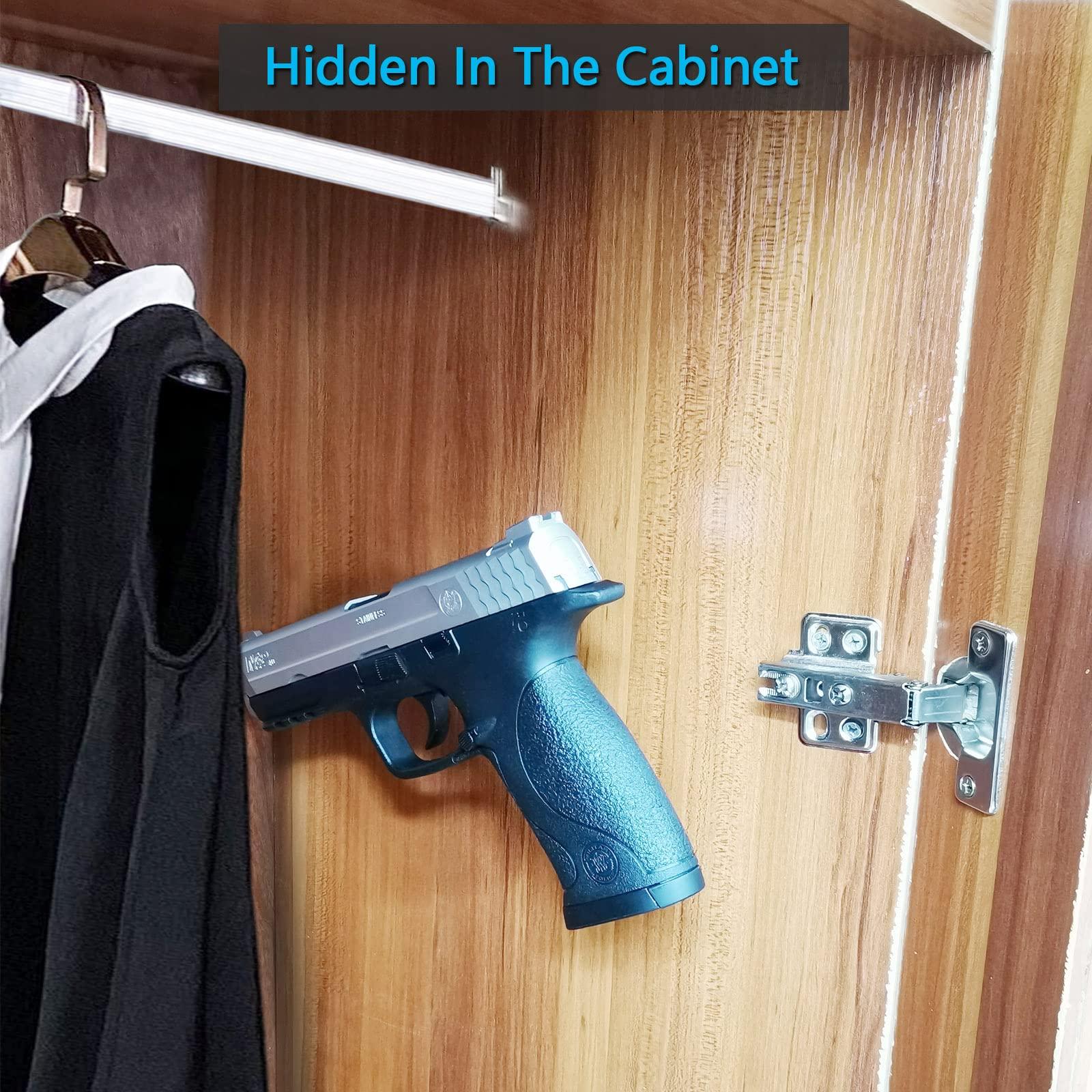 StrongTools StrongTools Handgun Hanger, Wall Mount Pistol Rack Suitable for Desk or Wardrobe, Pistol Organizer for Displays and Cabinet (6 Packs for 6 Guns)