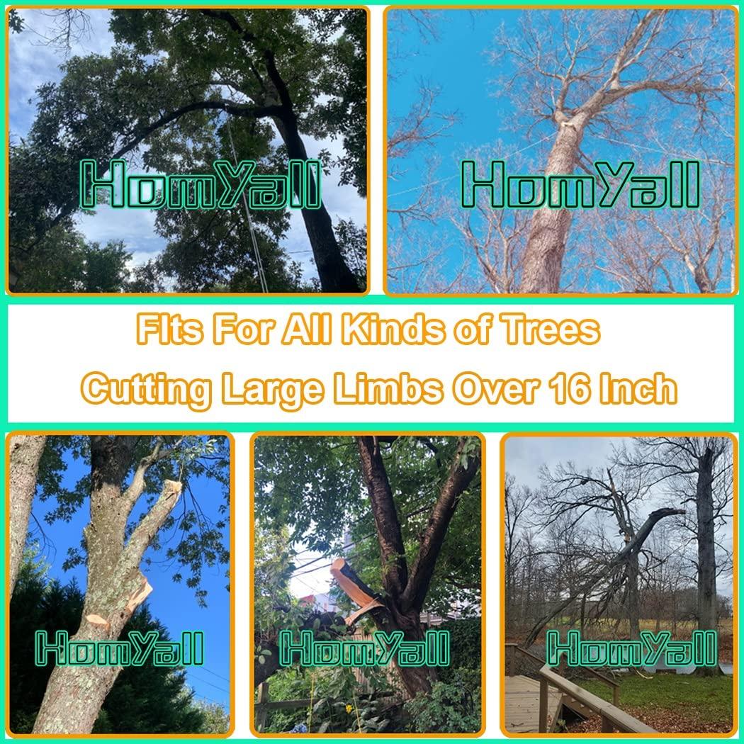 Homyall Homyall upgrade 53 Inch High Reach Tree Limb Hand Rope Chain Saw Cuts Branches Manual Pocket Chainsaw with 68 Sharp Blades on Both Sides for Gardening Camping Hiking Survival Gear-No Ropes Included