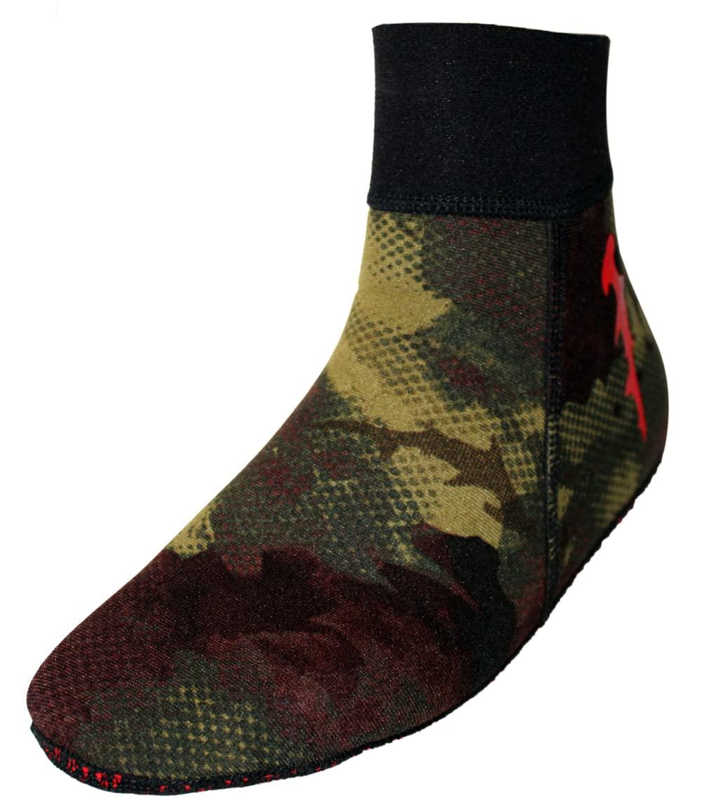 Hammerhead Spearguns Tuff Feet, 1.5 mm Half Booties, Camo Green (XX-Large)